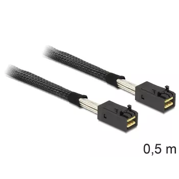 Delock – Internes SAS-Kabel – SAS 6Gbit/s – 4x Mini SAS HD (SFF-8643) auf 4x Mini SAS HD (SFF-8643) – 50 cm – für Art.-Nr.: 62703, 62704