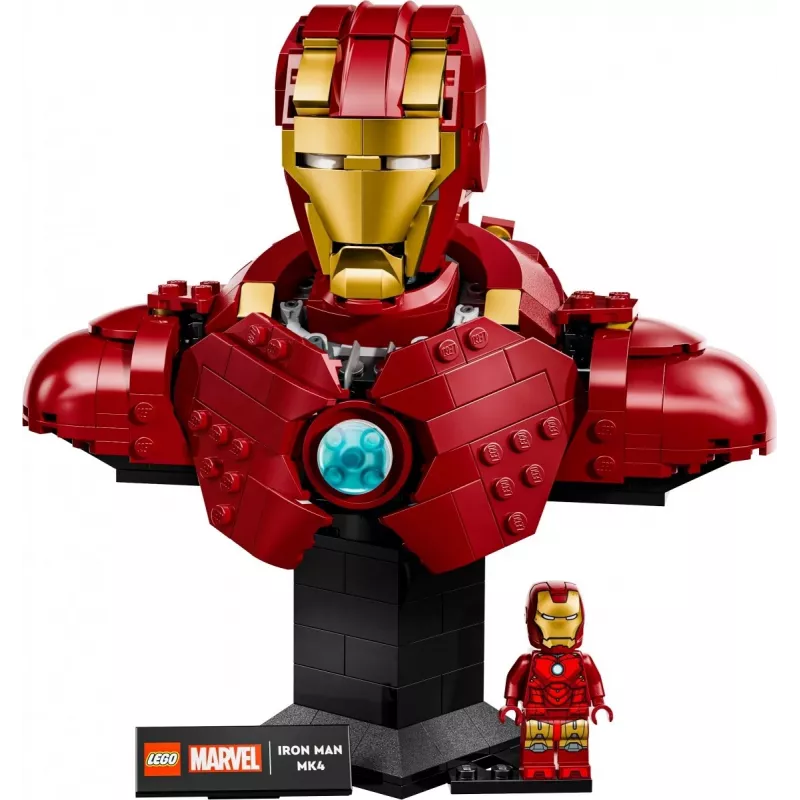 LEGO Konstruktionsset Marvel Super Heroes Iron Man MK4 3D-Modell, 436 Teile, enthält 1 Minifigur, für 18+