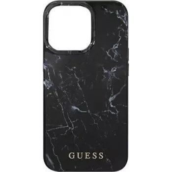 GUESS Hard Cover Marble Schwarz, für Apple iPhone 13 Pro Max, GUHCP13XPCUMABK, Blister (GUHCP13XPCUMABK)