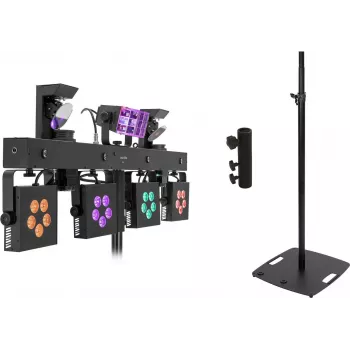 EUROLITE LED-Lichtset KLS Scan Pro Next Compact mit BPS-3 schwarzem Lautsprecherständer