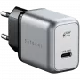 Ladegerät für Mobilgeräte Satechi ST-UC30WCM-EU — Universelles AC-Ladegerät für den Innenbereich mit 1× USB-C, Schwarz/Silber