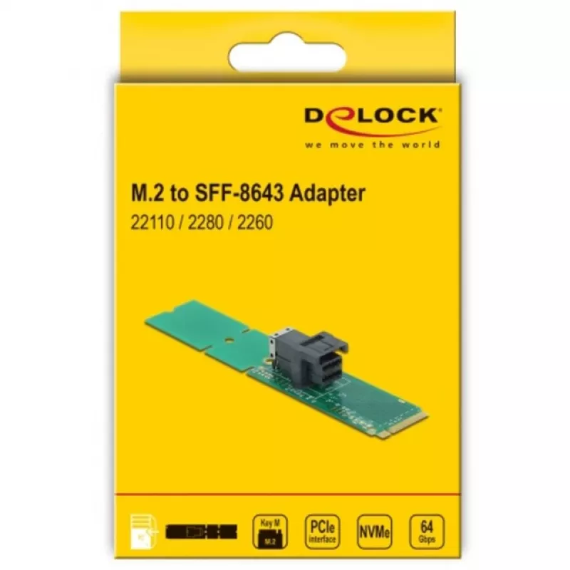Adapter M.2 Key M zu SFF-8643 NVMe DeLOCK 63145