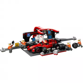 LEGO City F1-Boxenstopp-Set 60443 – Ferrari F1-Auto, 322 Teile, 5 Minifiguren, Alter 6+