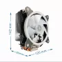 Luftkühler Gembird CPU-HURACAN-ARGB-X130 12 cm Schwarz Weiß