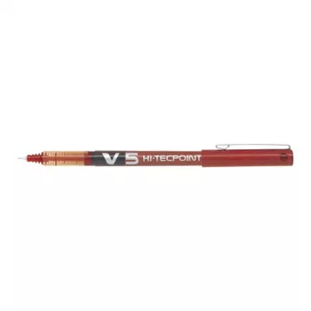 Pilot V5 HiTec Rot 0,5 mm rote Tintenroller 12 Stück