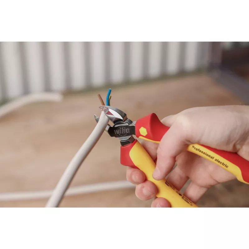 Handkabelschneider Wiha 26745 — Stahlkonstruktion, 160 mm Länge, roter/gelber Griff