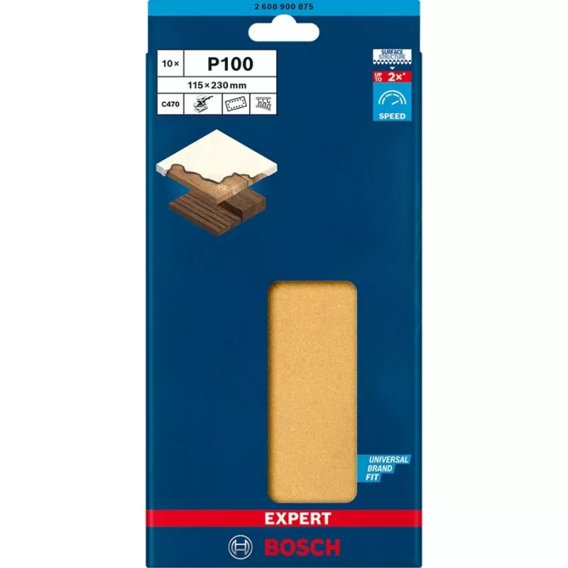 Bosch 2 608 900 875 Handschleifzubehör Schleifplatte 10 Stück