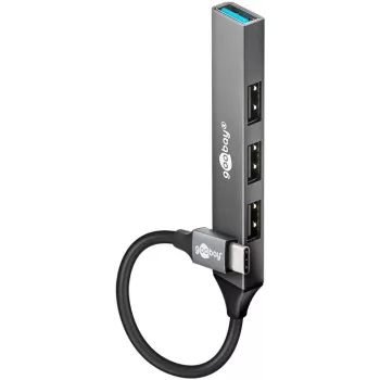 Goobay Slim 4-Port USB-Hub, USB-C™ auf USB-A, USB 3.2 (74457)