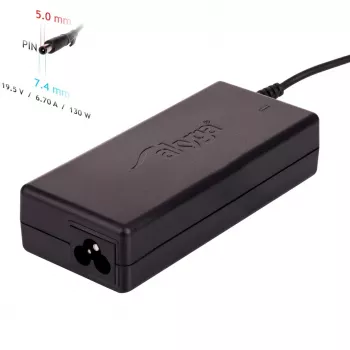 Netzteil Akyga AK-ND-57 für Laptops 19,5 V 130 W 6,7 A, Eingang 100–250 V, für den Innenbereich, schwarz
