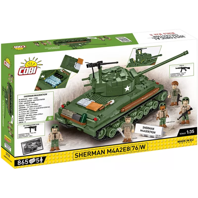 Blocks Sherman M4A2E8 865 Bausteine