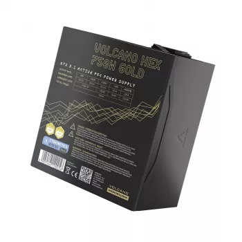 Netzteil MODECOM VOLCANO HEX GOLD 750W, 80 PLUS Gold, ATX 3.1, modular, 14 cm Lüfter