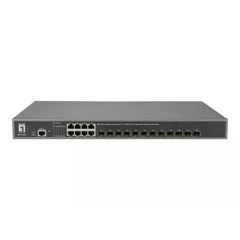 LevelOne GTL-2091 Managed L3 Gigabit Ethernet (10/100/1000) Grau