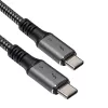 Akyga AK-USB-34 USB-C-auf-USB-C-Thunderbolt-3-Kabel, 40 Gbit/s, 100 W, 1,5 m, schwarz