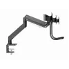 Desk monitor mount GEMBIRD MA-DA3-03, 3-arm, gas spring, VESA 75–100x100, supports 3 displays up to 27 inch, max 18 kg, Schwarz