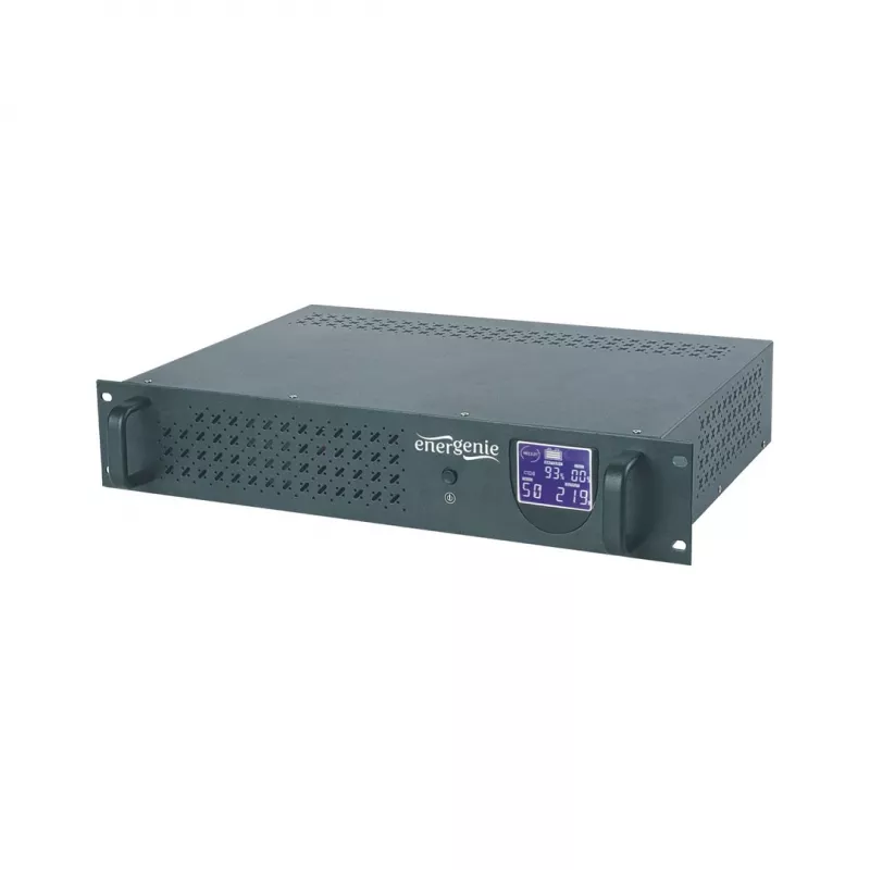 Gembird - USV Rack 19'' 3,4U 1500VA, 4x IEC 230V Ausgang, IEC14 Eingang, RJ11, USB, LCD Line-Interactive 1,5 kVA 900 W 4 Steckdosen