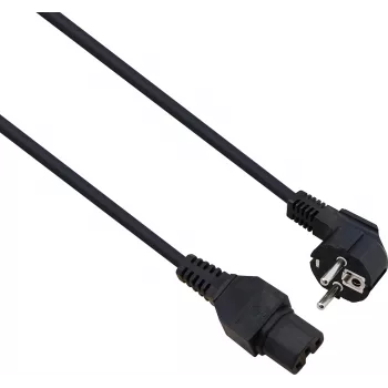 Stromkabel Helos 262773 Schwarz 1,8 m CEE7/7 C15 Kupplung