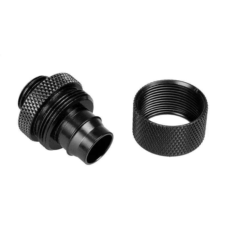Kompressionsanschluss Bitspower G1/4 Zoll Außengewinde auf 16/11 mm Gerade — schwarz matt