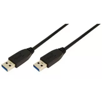 Logilink - USB-Kabel - 9-polig USB Typ A (M) - 9-polig USB Typ A (M) - 2 m (USB / USB 2.0 / USB 3.0) - vergossen - Schwarz (CU0039)