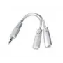 Kabel-Audio-Splitter 3,5 mm / 10 cm Weiß CCA-415W Gembird