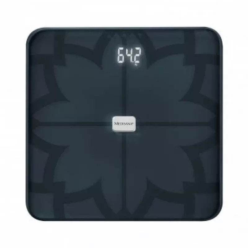 Medisana BS 450 Körperanalysewaage, max. 180kg, Schwarz, Bluetooth, ITO Sensoren (40510)