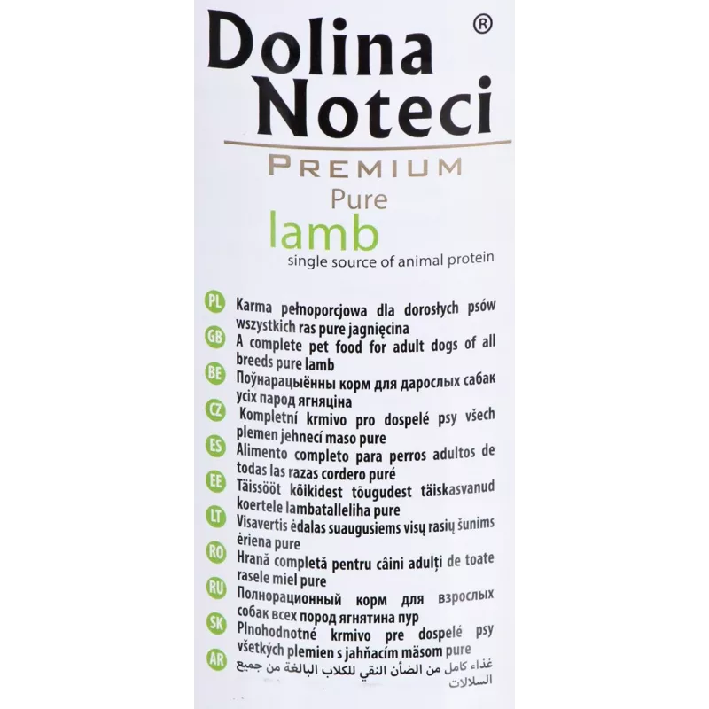 Dolina Noteci Premium Reines Lamm - Nassfutter für Hunde - 400g