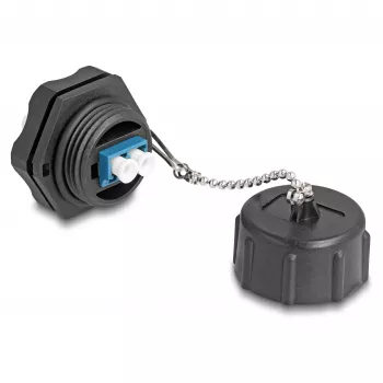 DeLOCK Glasfaserstecker LC Duplex Singlemode IP68 wasserdicht
