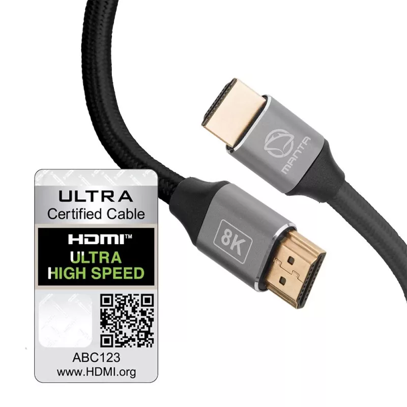 HDMI-Kabel MANTA HDMI-1.5MC 1,5 m, unterstützt bis zu 8K