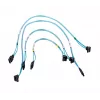 SATA-Kabel Supermicro CBL-0186L 4x rund 0,56 m, SATA I, gerade Stecker–Stecker, schwarz/blau/weiß