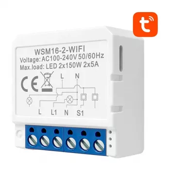 Smart-Schaltermodul Avatto WSM16-W2 WLAN-Fernbedienung, Ein-Kanal-Relais für Heimautomation