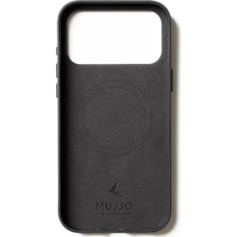 Mujjo Full Leather Case Hülle für iPhone 17 Pro Max schwarz