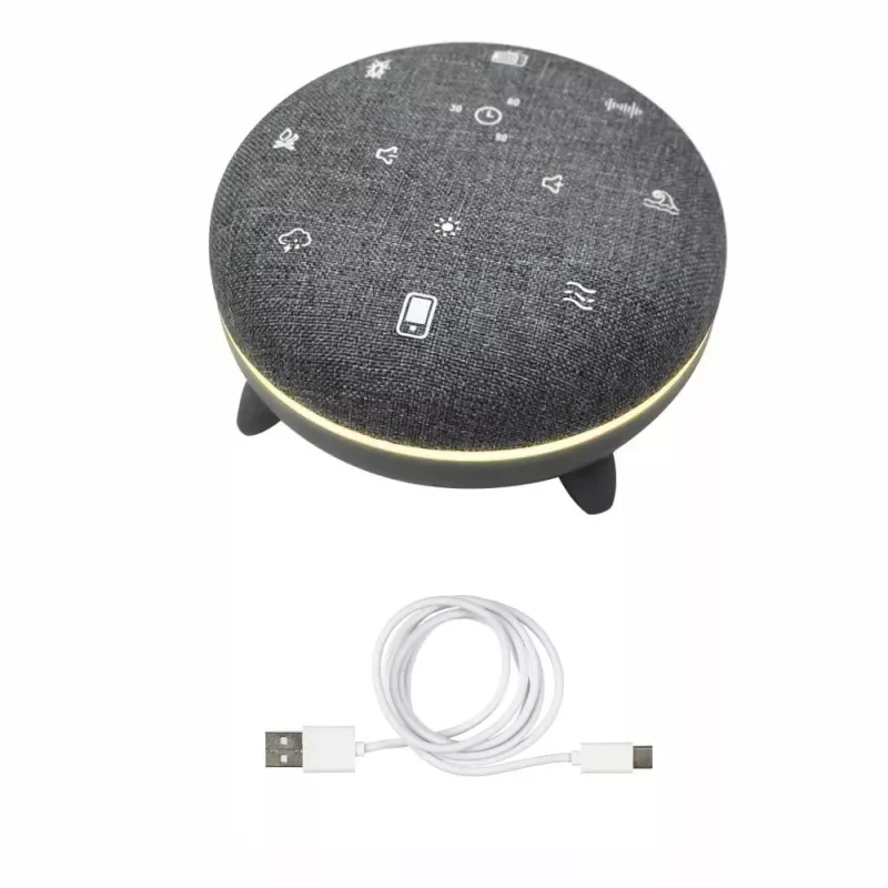 Tragbarer Lautsprecher MANTA SPK03-GR Szumi-GO — grün, Bluetooth, Baby-Schlafgeräusche, Timer, RGB-Hintergrundbeleuchtung, 12,5×7,5×12,5 cm