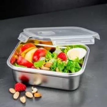 Lebensmittelbehälter Lurch Safety 1500 ml - Edelstahl-Lunchbox