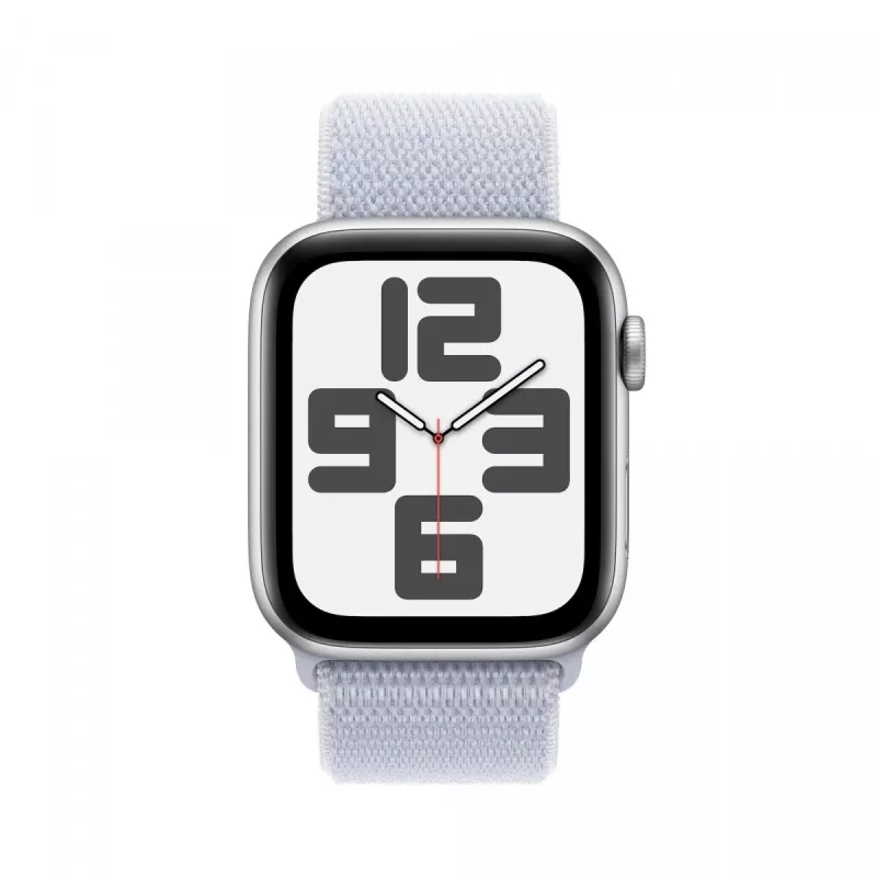 Watch SE GPS + Cellular 44 mm Silber Aluminiumgehäuse mit Blue Cloud Sport Loop