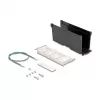 DELOCK Keystone-Halter 8-Port neigbarer Snap-In-Rahmen für Hutschienen- oder Wandmontage, schwarz, 78×154×55 mm