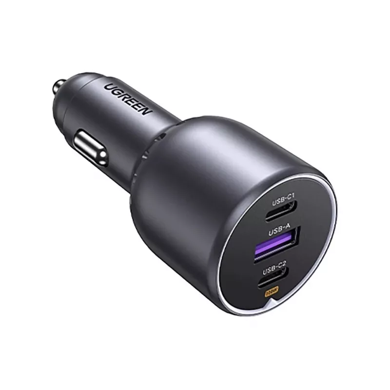Ugreen 130W 3-Port-Auto-Schnellladegerät grau