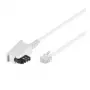 Wentronic Goobay TAE-F-Verbindungskabel (Universal-Pin Out), Weiß, 15 m - TAE-F-Stecker auf RJ11/RJ14-Stecker (6P4C) (68542)