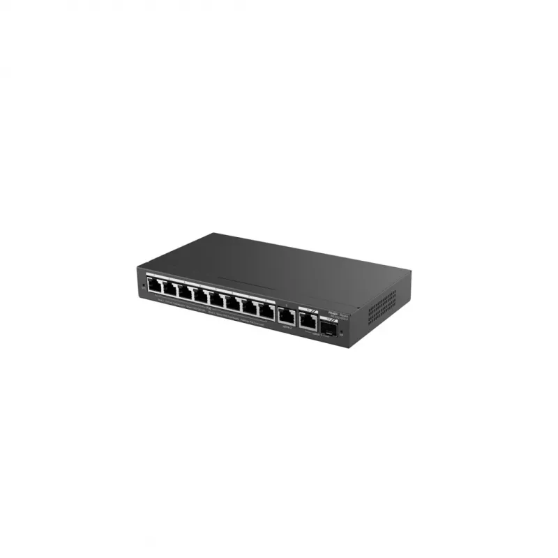 Managed L2 Switch RUIJIE RG-ES210GS-P — 10x Gigabit RJ-45, 2x SFP, 8x PoE+ Ports, 120W PoE-Budget, Cloud-verwaltet
