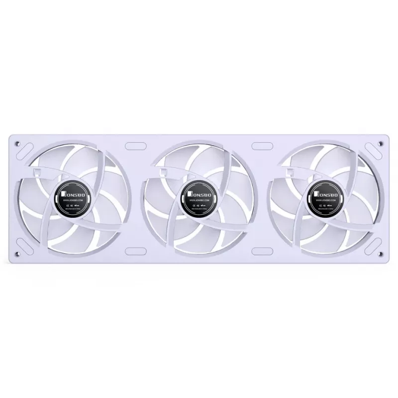 360mm ARGB PWM Radiator Fan Kit Jonsbo ZB-360 weiß — 3x120mm PWM ARGB Lüfter für Wasserkühlungsradiatoren