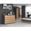Kommode Top e shop M8 140 ANT/ART — 8 Schubladen, Anthrazit/Eiche, 1380×400×970 mm, Spanplatte