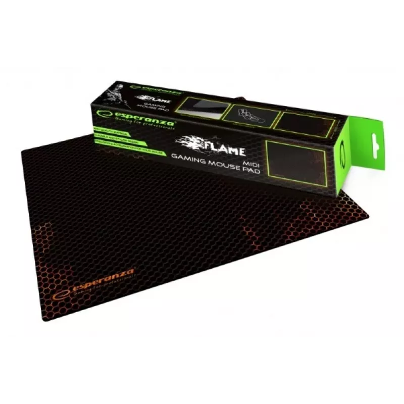 Gaming-Mauspad ESPERANZA EGP102R — Polyester, 300×240 mm, 3 mm Dicke, schwarz, bedruckte Oberfläche