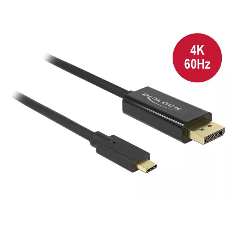 DeLOCK 85256 Videokabel-Adapter 2 m USB Type-C DisplayPort Schwarz