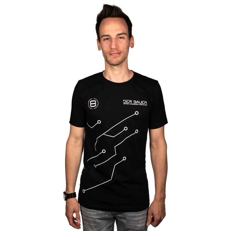 T-shirt der8auer PCB-Design Größe S, der8auer Markenbekleidung