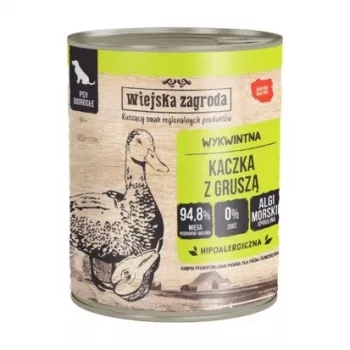 WIEJSKA ZAGRODA Ente mit Birne - Nassfutter für Hunde - 800g