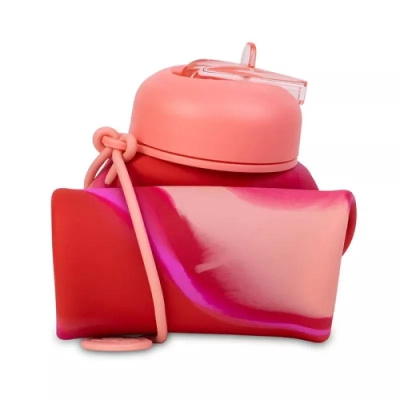 COOLPACK Silikon-Trinkflasche Pump 600 ml Mädchen Pink