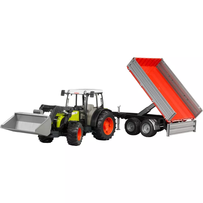 Spielzeugtraktor Bruder Claas Nectis 267 F mit Kippanhänger