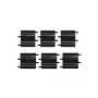 Bahnenteile CARRERA Geraden-Set — 3×100 mm + 3×114 mm schwarz, 6 Stück