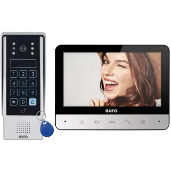 Video-Türsprechanlage Eura VDP-77A3 mit 7-Zoll-Farbdisplay, kabelgebunden