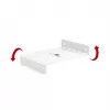 Maclean kompakter Kabelorganizer unter dem Schreibtisch, max. Belastung 5 kg, weiß, MC-107 W