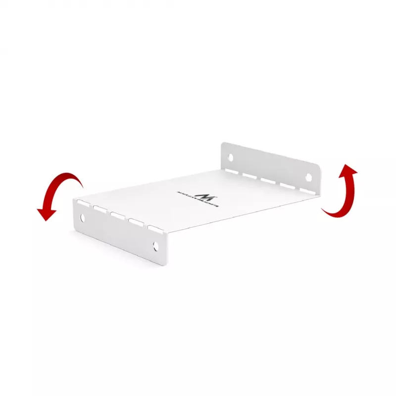 Maclean kompakter Kabelorganizer unter dem Schreibtisch, max. Belastung 5 kg, weiß, MC-107 W