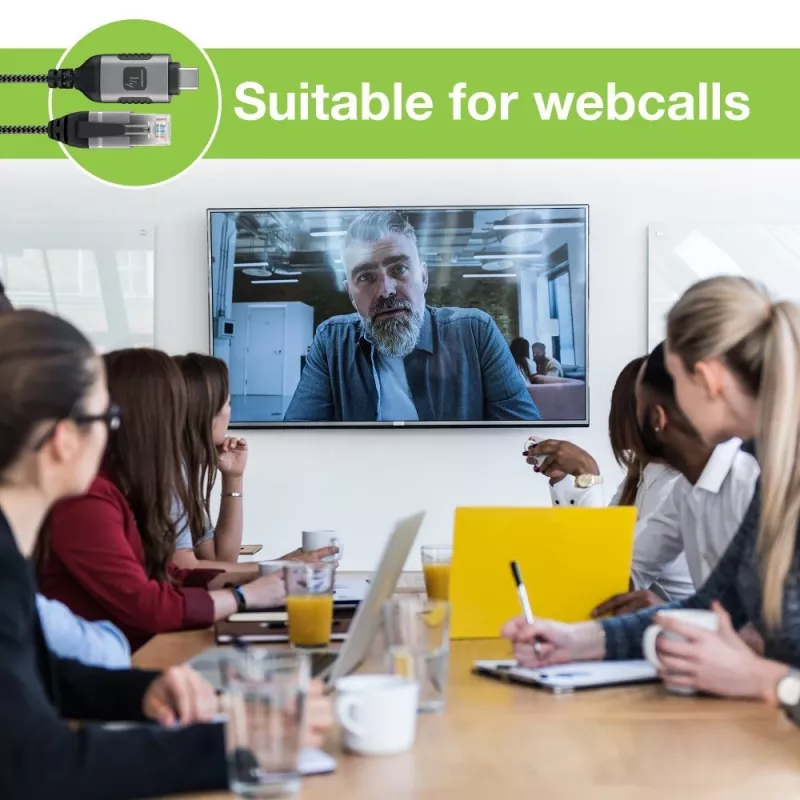 Techly ICOC U3C-RJ45-010 Netzwerkkabel Silber, Schwarz 1 m Cat6 F/UTP (FTP)